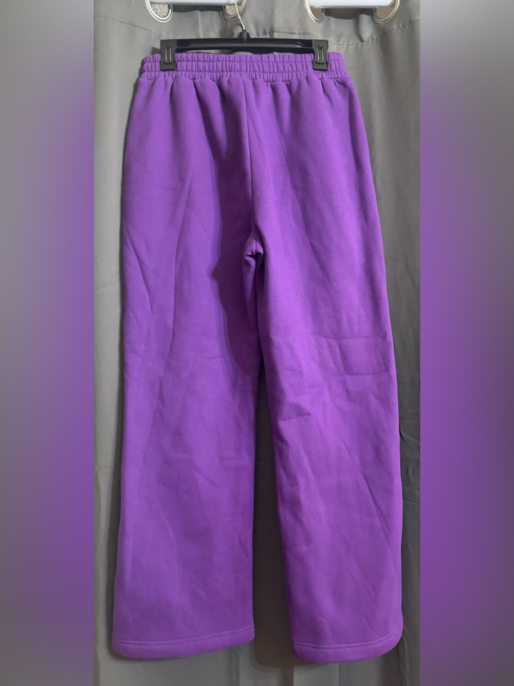 Comfrt Purple Wide-Leg Joggers with Elastic Waist - Picture 2 of 2